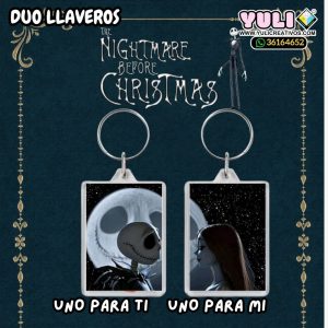 Dúo de llaveros de the Nightmare before Christmas