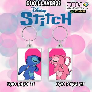 Dúo de llaveros de Stitch