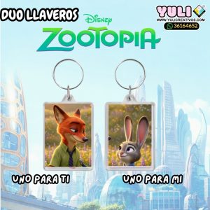 Dúo de llaveros de Zootopia