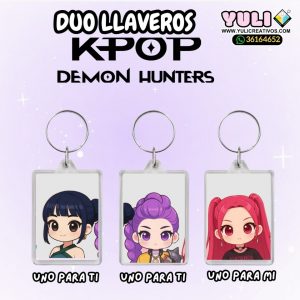 Dúo de llaveros de Demon Hunters