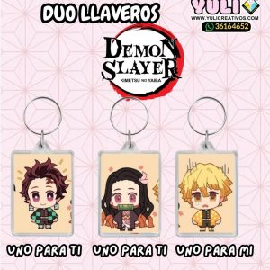 Trio de llaveros de Kimetsu no Yaiba