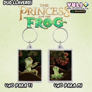 Dúo de llaveros de Tiana "La princesa y el sapo"