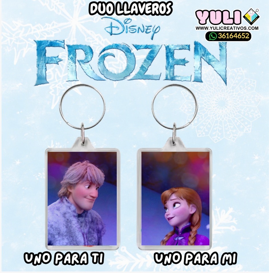 Dúo de llaveros de Anna y Kristoff