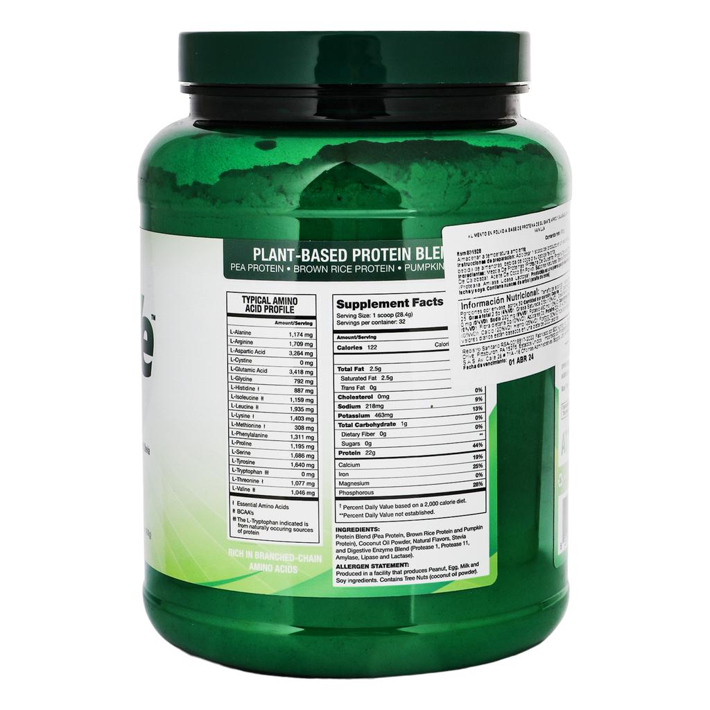 🌸 About Time Vé Proteína Vegana Vainilla 32 oz (Proteína vegetal en polvo · 908 g · Con enzimas digestivas) ✨ Mezcla de proteína vegetal con 22 g de proteína por porción, rica en aminoácidos esenciales y BCAA