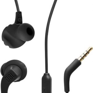 JBL Endurance Run 2 Wired - Waterproof Wired Sports in-Ear Headphones, JBL Pure Bass Sound, Hands-Free Calls, Never Hurt. Never Fall Out. (Black)