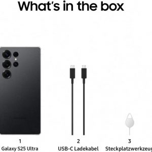 Samsung Galaxy S25 Ultra 5G 2025 (Versión internacional) | GSM Desbloqueado (T-Mobile) | 1 TB Almacenamiento + 12 GB RAM SM-S938B Qualcomm Snapdragon 8 Elite Android 15 Smartphone (Negro Titanio)