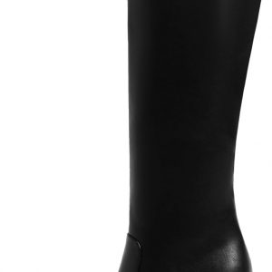 Modatope Knee High Boots Women Chunky Heel Square Toe Heeled Tall Boot for Women Fashion Side Zipper Long Boot