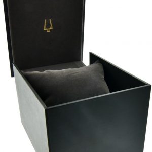 Bulova Reloj de Cuarzo para Hombre Marine Star de Acero Inoxidable Plateado, Correa de Cuero y Silicona, Resistente al Agua 100M, 43mm