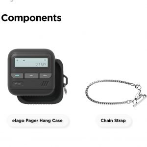 elago Pager Case Compatible with Samsung Galaxy Buds 4 Pro & Galaxy Buds 4 Case, Landyard Included, Shock Resistant, Full Protection (Black)
