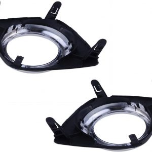 Fog Lights Compatible With 2009-2012 RAV4 Front Bumper Lights Assembly with H11 12V 55W Halogens Bulbs Bezels Harness Switch Kit 1 Pair of Fog Lights