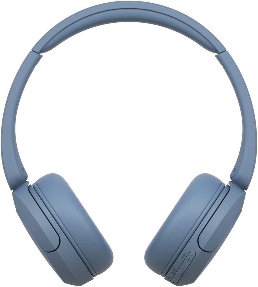 Sony WH-CH520 Wireless Headphones Bluetooth On-Ear Headset with Microphone and up to 50 Hours Battery Life with Quick Charging, Blue