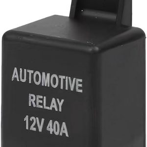 12V 40A Relay, Auto Replacement Parts 4 Pin Relay, Universal Car Vehicle Motor Fuse Motor Switch Power for Fog Driving Light Wire Wiring Harness YL-388-S (Black)
