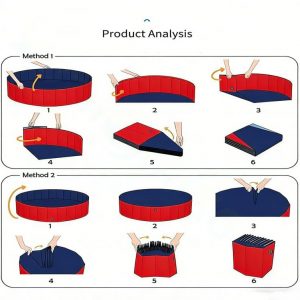 Foldable Dog Pool,pet Pool, Dog Swimming Pool,Collapsible Dog Bath Tub, Portable Pet Grooming Tub,M