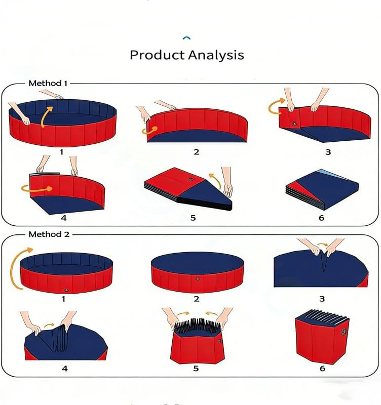 Foldable Dog Pool,pet Pool, Dog Swimming Pool,Collapsible Dog Bath Tub, Portable Pet Grooming Tub,M