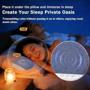 Pillow Speaker for Sleeping, Under Pillow Speakers Bluetooth Pillow Speaker with White Noise Timer Flat, with Stereo Bass Private Sleep Headphones for Adult Kids(Blue)