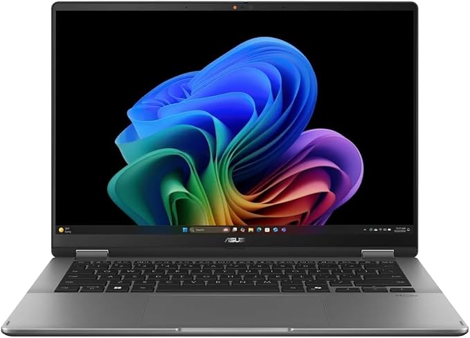 ASUS Portátil Vivobook Flip 14 2 en 1: pantalla táctil OLED de 14", procesador Intel Core Ultra 7 256V, 16 GB de RAM, SSD de 1 TB, teclado Chiclet retroiluminado, Thunderbolt 4, Copilot+ PC