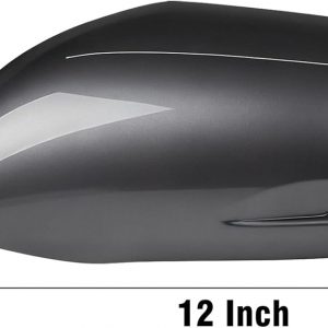 Compatible with Honda CRV 2017-2022/HRV 2016-2022 Left Driver Side Mirror Cover, Clip-on Rearview Mirror Cap WITH Turn Signal Light Replaces for 76251-T1W-A01ZE,76251T1WA01ZE Gray #NH797M