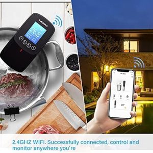 INKBIRD WIFI Sous Vide Cooker ISV-100W and Vacuum Sealer Machine | 1000W Sous-Vide Cooker Immersion Circulator with 14 Preset Recipes on APP and Thermal Immersion, Fast-Heating with Timer