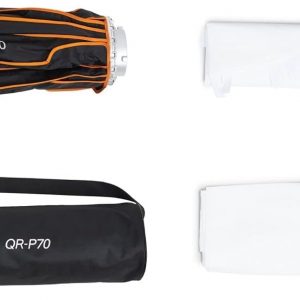 GODOX QR-P70 - Caja de luz parabólica de 27.5 pulgadas / 27.6 in, montaje Bowens, caja de luz parabólica de liberación rápida, con difusor frontal e interior y rejilla SL-60W AD600BM VL150 UL150