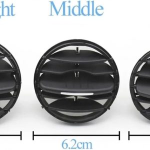 Car Interior Air Conditioning AC Vent Grille Outlet Cover Compatible For VW Tiguan 2010-2017(Middle 2PCS)
