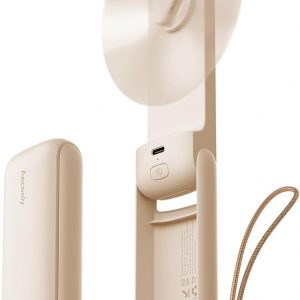 Aecooly Ventilador Portátil Delgado, Ventilador de Mano Delgado, Mini Personal Recargable por USB [Tiempo Máximo de Enfriamiento 24H], Pequeño Plegable de Bolsillo Alimentado por Batería para Viajes