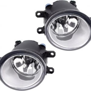 Fog Lights Compatible With 2009-2012 RAV4 Front Bumper Lights Assembly with H11 12V 55W Halogens Bulbs Bezels Harness Switch Kit 1 Pair of Fog Lights