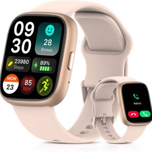 2026 Upgraded Smart Watch Alexa Built-in【1.83" HD Touchscreen】【BT5.3 Call, 100+ Sports Modes & IP68 Waterproof】 Fitness Tracker 24/7 Heart & Sleep Monitor for Android iOS Men Women