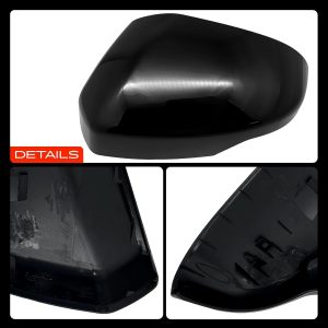 A-Premium 2 PCS Driver and Passenger Side Rearview Mirror Covers Caps - Compatible with Honda CR-V CRV, HR-V HRV, 2023 2024 2025 - Smooth Black, with Turn Signal Hole