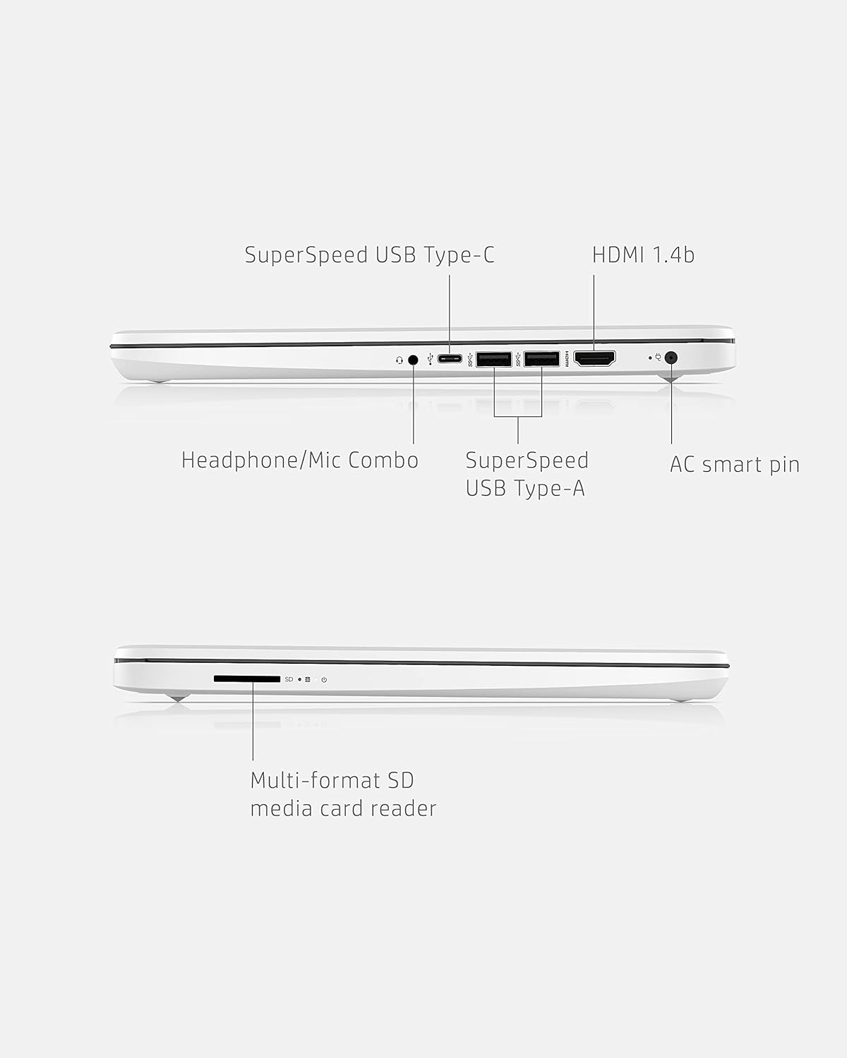 HP 14 portátil, Intel Celeron N4020, 4 GB de RAM, 64 GB de almacenamiento, pantalla Micro-edge HD de 14 pulgadas, Windows 11 Home, delgada y portátil, gráficos 4K, un año de Microsoft 365 (14-dq0040nr
