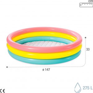 Intex Kiddie Pool - Kid's Summer Sunset Glow Design - 58" x 13"