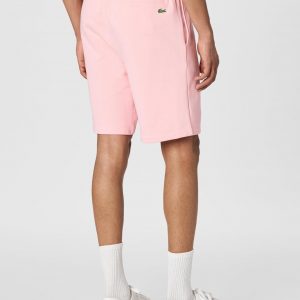 Lacoste Pantalones cortos de ajuste regular para hombre con cintura ajustable de 4 pulgadas