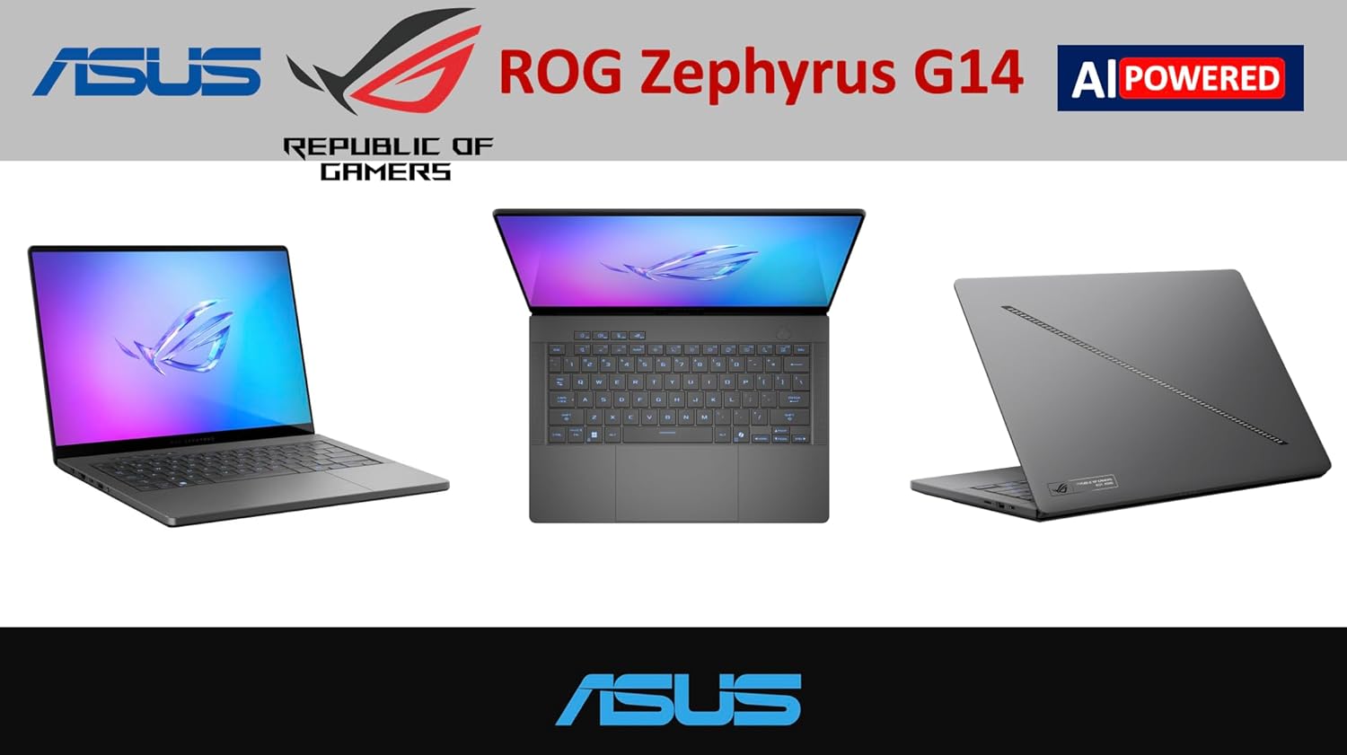 ASUS ROG Zephyrus G14 AI Laptop para juegos de 14.0" con pantalla de 120Hz (AMD Ryzen 9 270, GeForce RTX 5070 8GB, 32GB LPDDR5X, SSD PCIe de 1TB, teclado RGB, WiFi 7, cámara web, Win 11 Pro) con