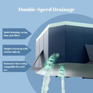 Piscina plegable, piscina grande al aire libre no inflable para niños y adultos, piscina familiar de PVC antideslizante, fiesta acuática de verano para exteriores, jardín, patio trasero (pequeña)