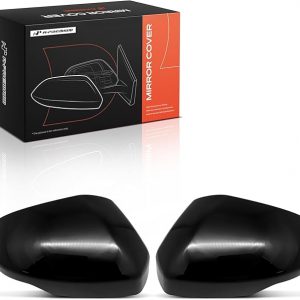 A-Premium 2 PCS Driver and Passenger Side Rearview Mirror Covers Caps - Compatible with Honda CR-V CRV, HR-V HRV, 2023 2024 2025 - Smooth Black, with Turn Signal Hole