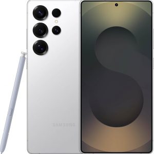 Samsung Galaxy S25 Ultra 512GB AI Smartphone, Unlocked Android, AI Night Mode Camera, Snapdragon 8 Elite Fast Processor, 5000mAh Battery, Built-in S Pen, 2025, US 1 Yr Warranty, Titanium Whitesilver