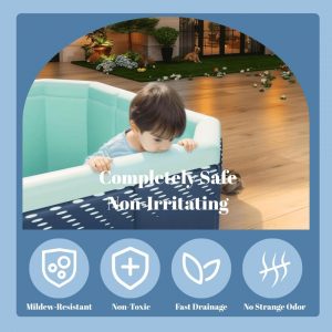 Piscina plegable, piscina grande al aire libre no inflable para niños y adultos, piscina familiar de PVC antideslizante, fiesta acuática de verano para exteriores, jardín, patio trasero (pequeña)