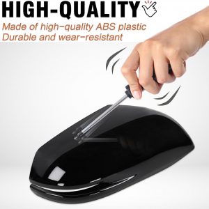 Left and Right Side Mirror Cap Covers With Trun Signal Compatible With 2017-2022 Honda CR-V CRV,2016-2022 Honda HRV HR-V Side Outer Rearview Wing Mirror Cap Black Replace#76201-T1W-A01(2PC)