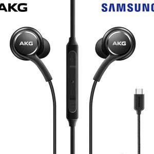 Audífonos intrauditivos AKG con cable con micrófono, auriculares USB-C con cable trenzado, audífonos AKG con micrófono compatibles con Samsung Galaxy S24 Ultra, S24+, S24, S23, S22, S21, S10, S10E y