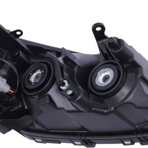 Conjunto de faros delanteros compatible con Toyota RAV4 2009-2012 cromo con ámbar juego de par de faros delanteros de repuesto para lado del conductor y del pasajero