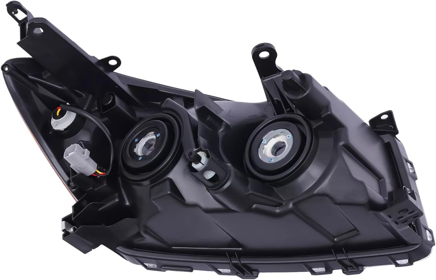 Conjunto de faros delanteros compatible con Toyota RAV4 2009-2012 cromo con ámbar juego de par de faros delanteros de repuesto para lado del conductor y del pasajero