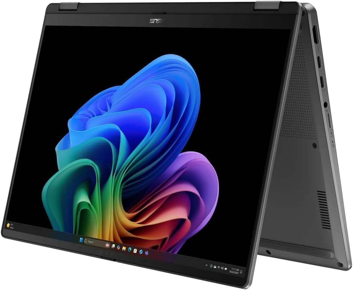 ASUS Portátil Vivobook Flip 14 2 en 1: pantalla táctil OLED de 14", procesador Intel Core Ultra 7 256V, 16 GB de RAM, SSD de 1 TB, teclado Chiclet retroiluminado, Thunderbolt 4, Copilot+ PC