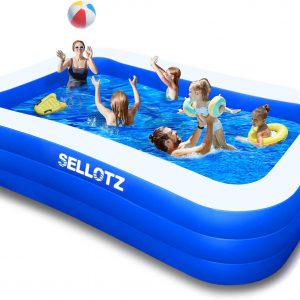 Piscina inflable para niños y adultos, 120 x 72 x 22 pulgadas, piscina familiar gruesa de gran tamaño para niños pequeños, al aire libre, jardín, patio trasero, fiesta acuática de verano