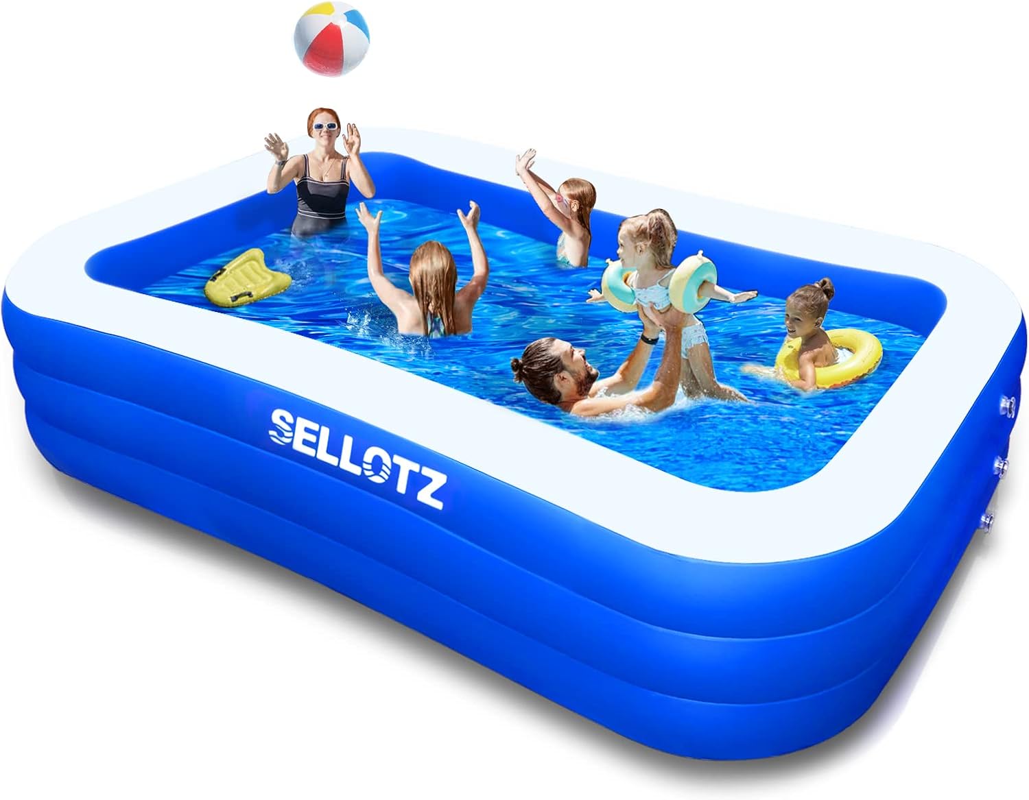 Piscina inflable para niños y adultos, 120 x 72 x 22 pulgadas, piscina familiar gruesa de gran tamaño para niños pequeños, al aire libre, jardín, patio trasero, fiesta acuática de verano