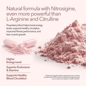 Juvenon BloodFlow-7 Nitric Oxide Supplements for Men & Women - Natural Nitric Oxide Booster with Nitrosigine® + S7® - Blood Flow & Circulation Support (1-Pack)