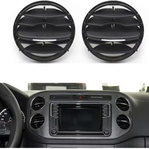 Car Interior Air Conditioning AC Vent Grille Outlet Cover Compatible For VW Tiguan 2010-2017(Middle 2PCS)