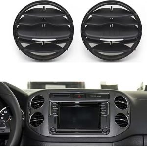 Car Interior Air Conditioning AC Vent Grille Outlet Cover Compatible For VW Tiguan 2010-2017(Middle 2PCS)