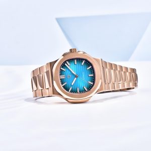 Pagani Design - Reloj automático para hombre 1728 - Esfera poligonal, cristal de zafiro, resistente al agua hasta 100 m, brazalete de acero inoxidable