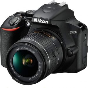 Nikon D3500 24.2MP DSLR Camera with AF-P DX NIKKOR 18-55mm f/3.5-5.6G VR Lens (1590B) – (Renewed)