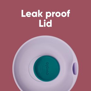 Owala SmoothSip Slider Insulated Stainless Steel Coffee Tumbler, Reusable Iced Coffee Cup, Hot Coffee Travel Mug, BPA Free 12 oz, Purple/Pink (Crochet Queen)