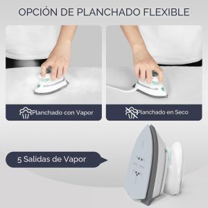 BEAUTURAL Mini plancha de vapor de viaje para ropa con doble voltaje, control de temperatura, suela antiadherente y almacenamiento de cables, ideal para costura, acolchado y manualidades